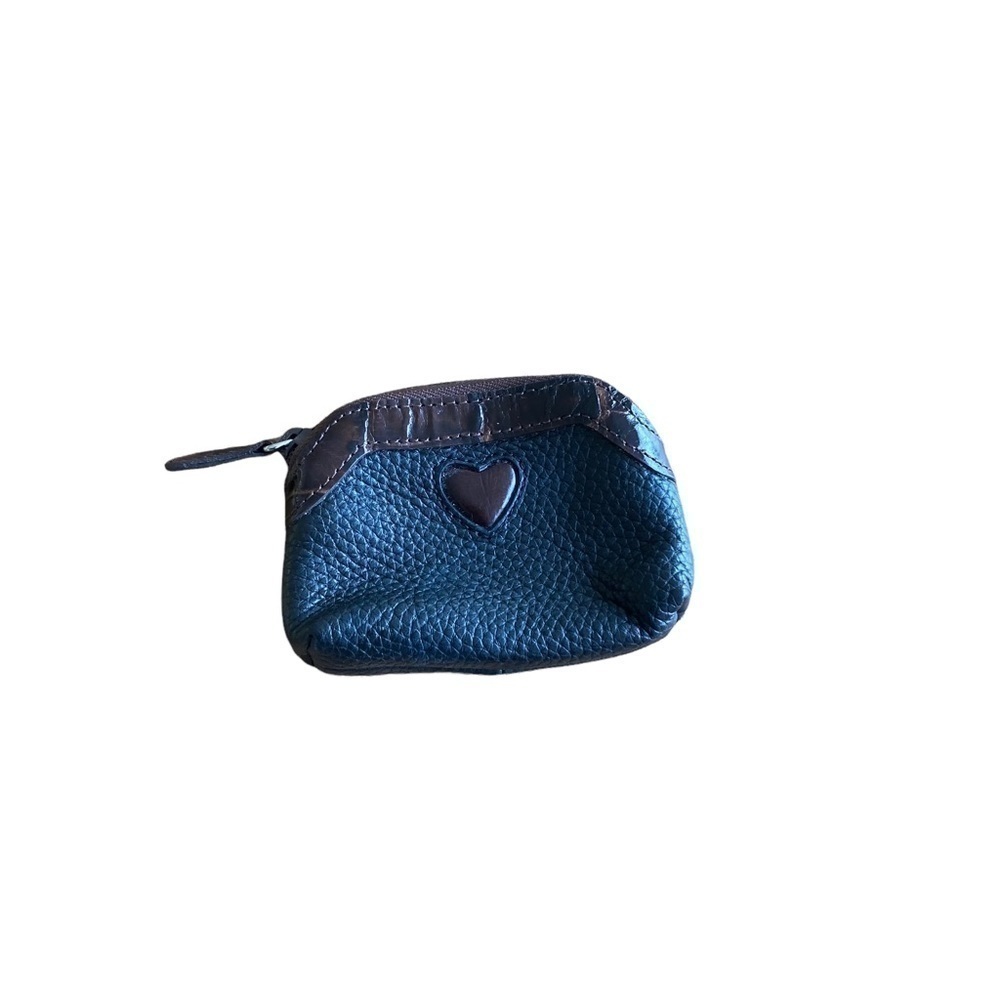 Super cute Brighton brown leather coin purse with heart
